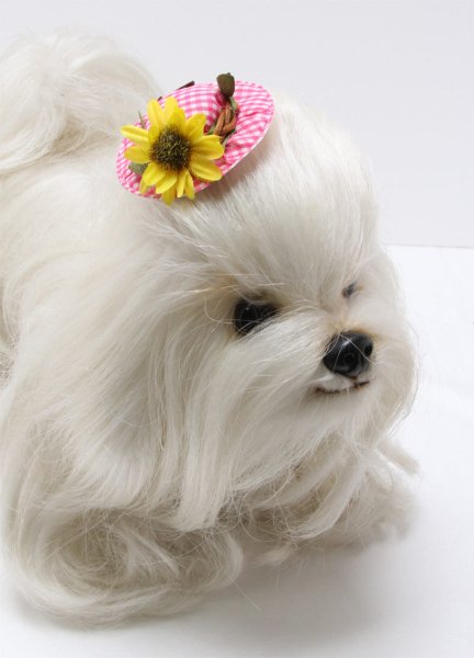 画像6: ひまわりのギンガムハットクリップ (6)