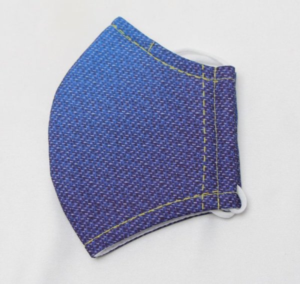 画像2: オリジナルマスク（布製マスク）　デニム柄　洗濯可　繰り返し使用可 (2)