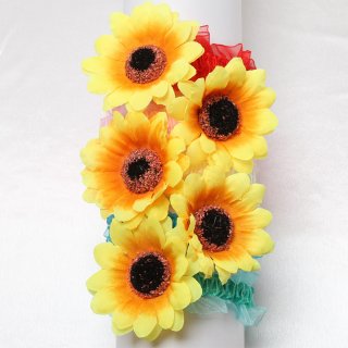 ペット用チョーカー　秋色花柄リボン　くすみカラー　パイナップル　スイカ　ひまわり ペット用チョーカー 秋色花柄リボン くすみカラー パイナップル