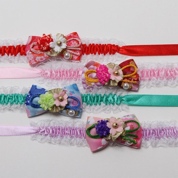画像1: お正月かのこチョーカー（結ぶタイプ）8本セット (1)