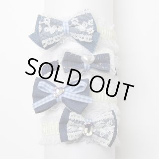 トリミングチョーカー　ビーズ　リボン　10本　160 業務用リボン・トリミングチョーカー卸サイト【星印】