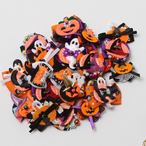 画像1: 8301　ハロウィン小アソートリボン　30入 (1)