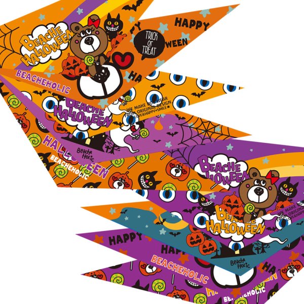 画像1: 8326　ビーチェハロウィンバンダナ　１０枚セット (1)