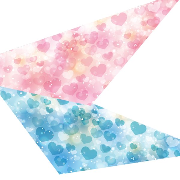 画像1: デザインバンダナ　ラブシャワー　１０枚セット (1)