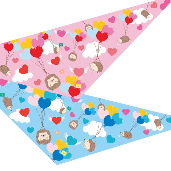 画像1: デザインバンダナ　恋風船　１０枚セット (1)