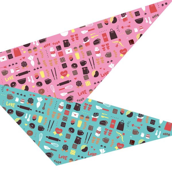 画像1: デザインバンダナ　スイートキッチン　１０枚セット (1)