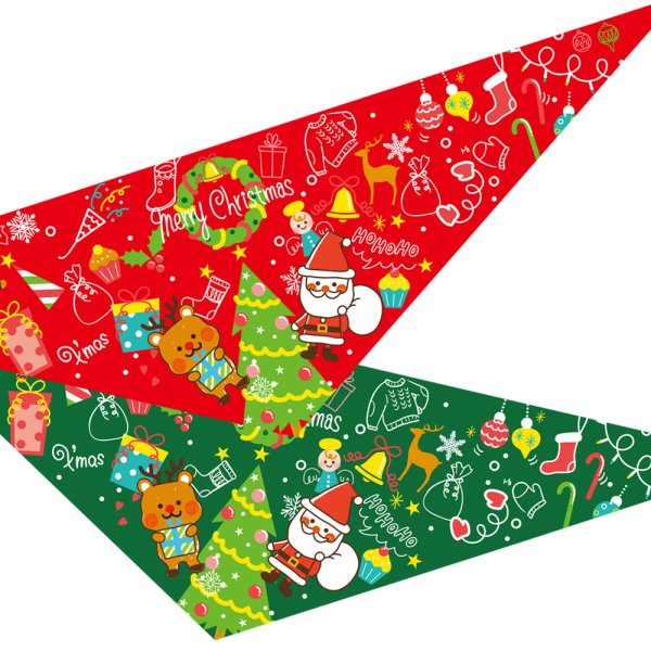 画像1: クリスマスツリーバンダナ　１０枚セット (1)