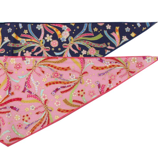 画像1: 8527　花結びバンダナ　１０枚セット (1)