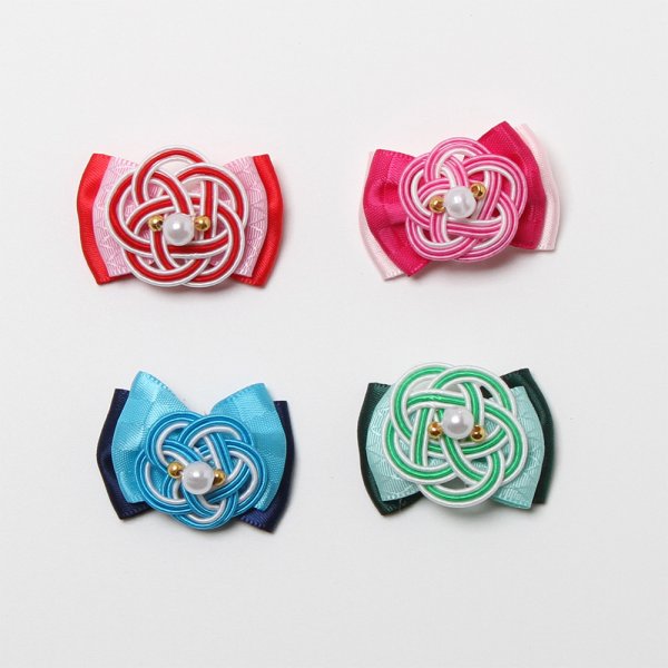 画像1: お正月水引リボン：梅結び（16入り） (1)