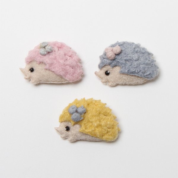 画像1: もこもこはりねずみリボン (1)