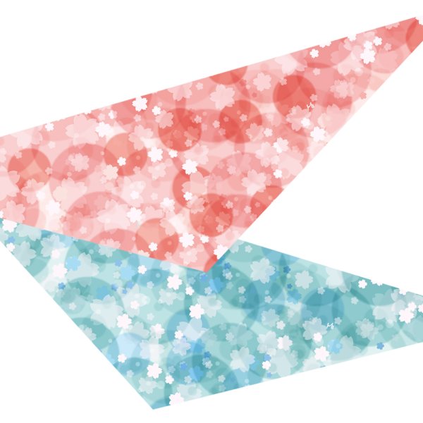 画像1: デザインバンダナ　夢見桜　１０枚セット (1)