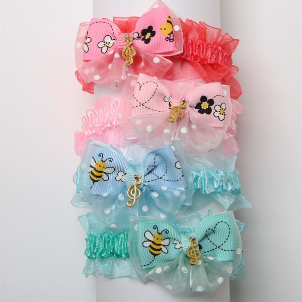 画像1: みつばちぶんぶんチョーカー（結ぶタイプ）８本セット (1)