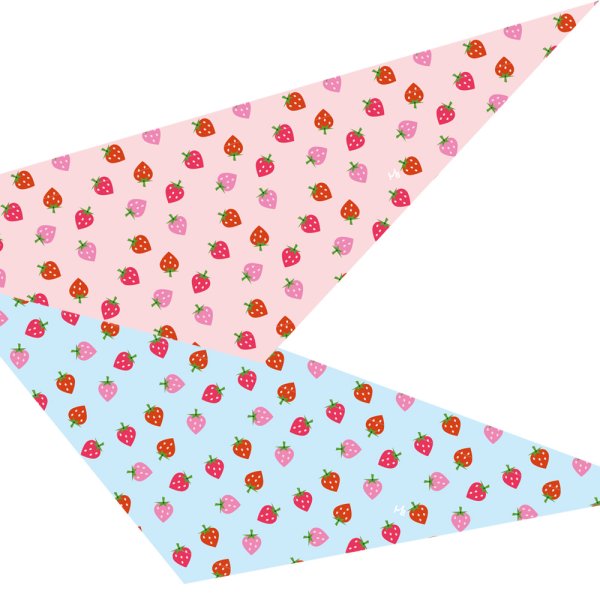 画像1: デザインバンダナ　いちご日和　１０枚セット (1)