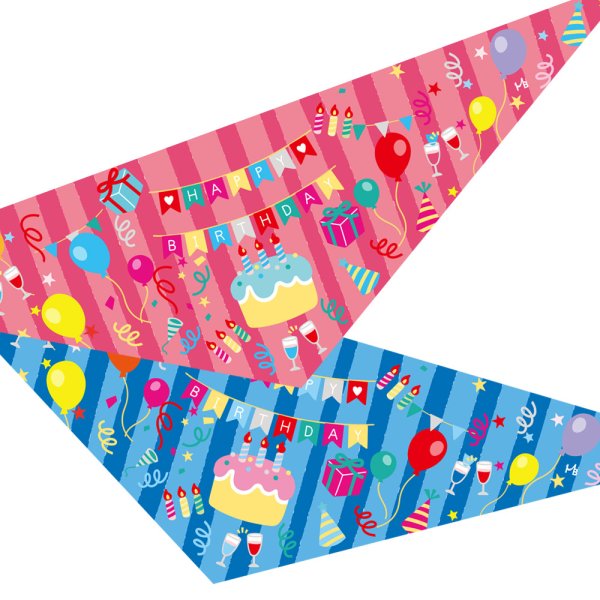 画像1: デザインバンダナ　バースデーパーティー　１０枚セット (1)