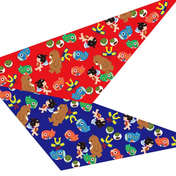 画像1: デザインバンダナ　おさんぽ金ちゃん　１０枚セット (1)