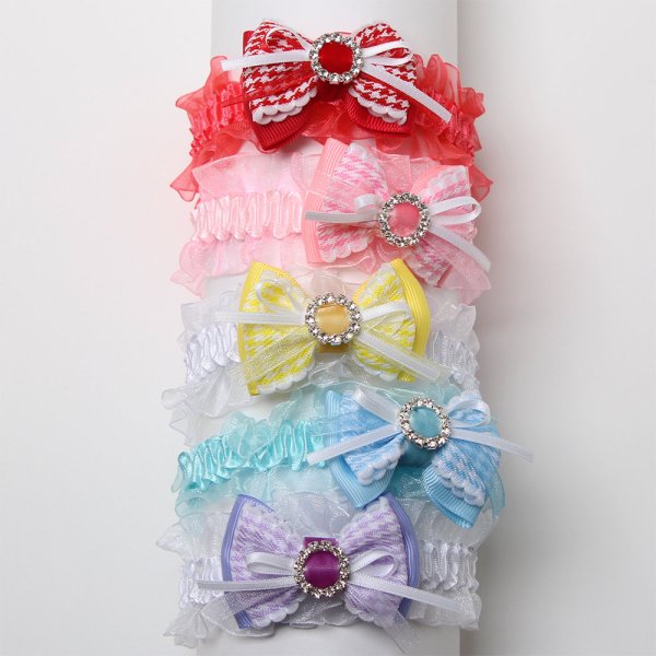 画像1: ハウンドトゥースチョーカー（輪SS）8本セット (1)