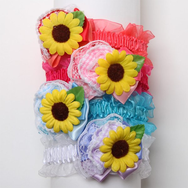 画像1: キュートサンフラワーチョーカー（輪S）8本セット (1)