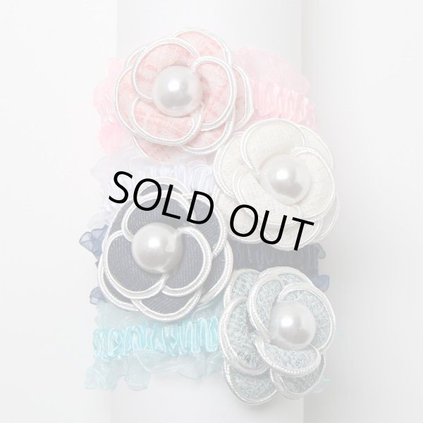 画像1: コサージュチョーカー（結ぶタイプ）８本セット (1)