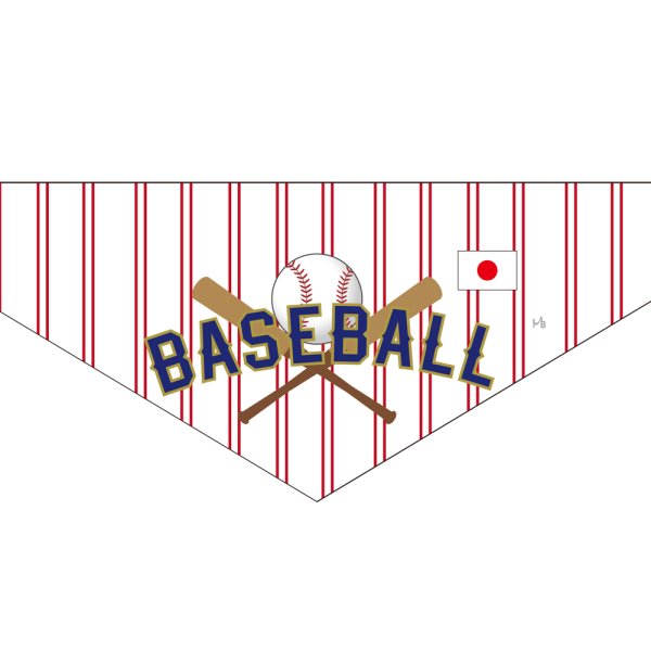 画像1: デザインバンダナ　ベースボール　１０枚セット (1)