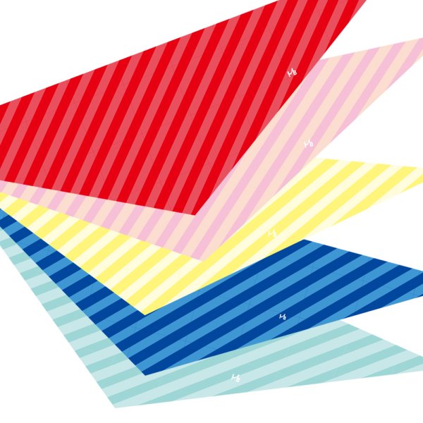 画像1: デザインバンダナ　虹色ストライプ　１０枚セット (1)