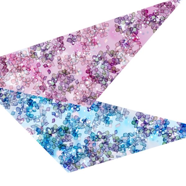 画像1: デザインバンダナ　あじさいドロップ　１０枚セット (1)