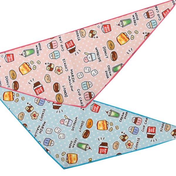 画像1: デザインバンダナ　もぐもぐスイーツ　※８枚セット (1)