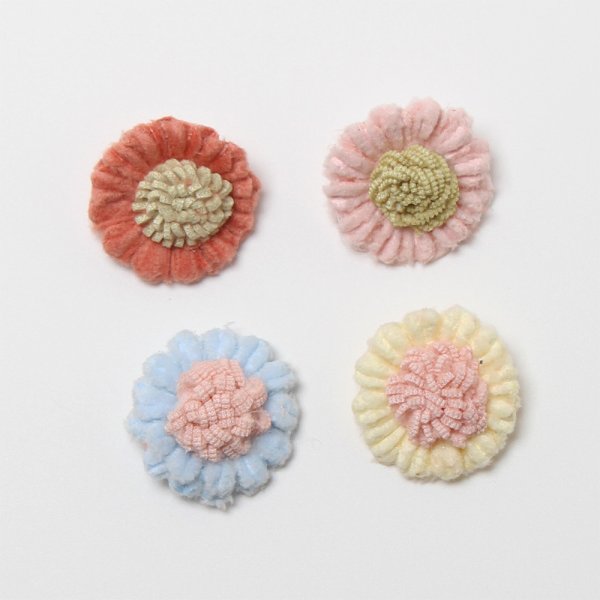 画像1: ふわもこフラワーリボン（50入り） (1)