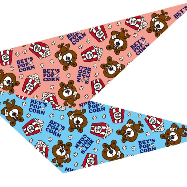 画像1: デザインバンダナ　ポップコーンベー君　１０枚セット (1)