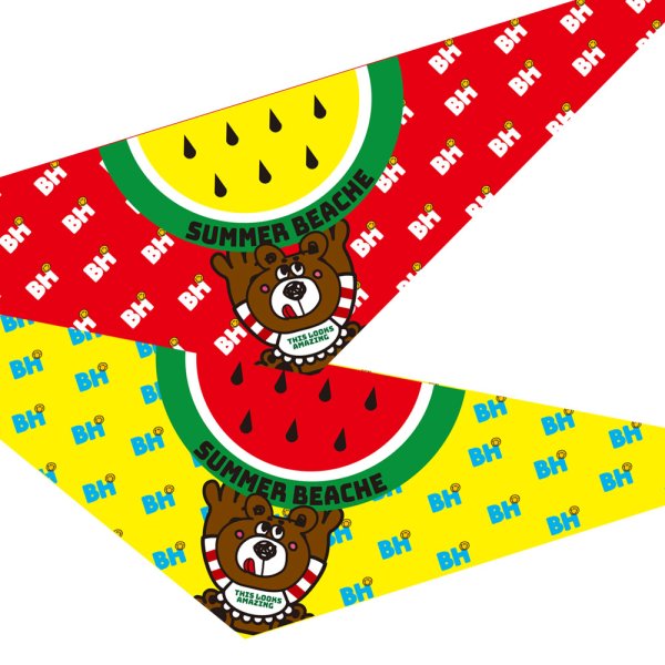 画像1: デザインバンダナ　スイカベー君　１０枚セット (1)