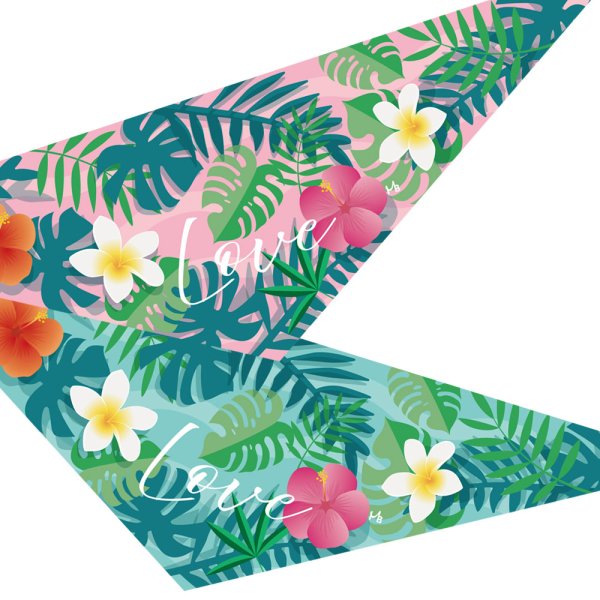 画像1: デザインバンダナ　アイランドガーデン　１０枚セット (1)