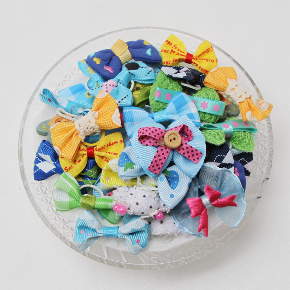 業務用ｓa男の子用リボン アソートタイプ ペットリボン 犬のリボン ペットアクセサリー ミュウ バァウ