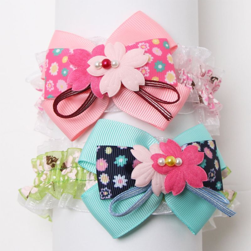 犬 チョーカー ツインチェリーチョーカー6本セット 輪s 業務用チョーカー ペットリボン 犬のリボン ペットアクセサリー ミュウ バァウ