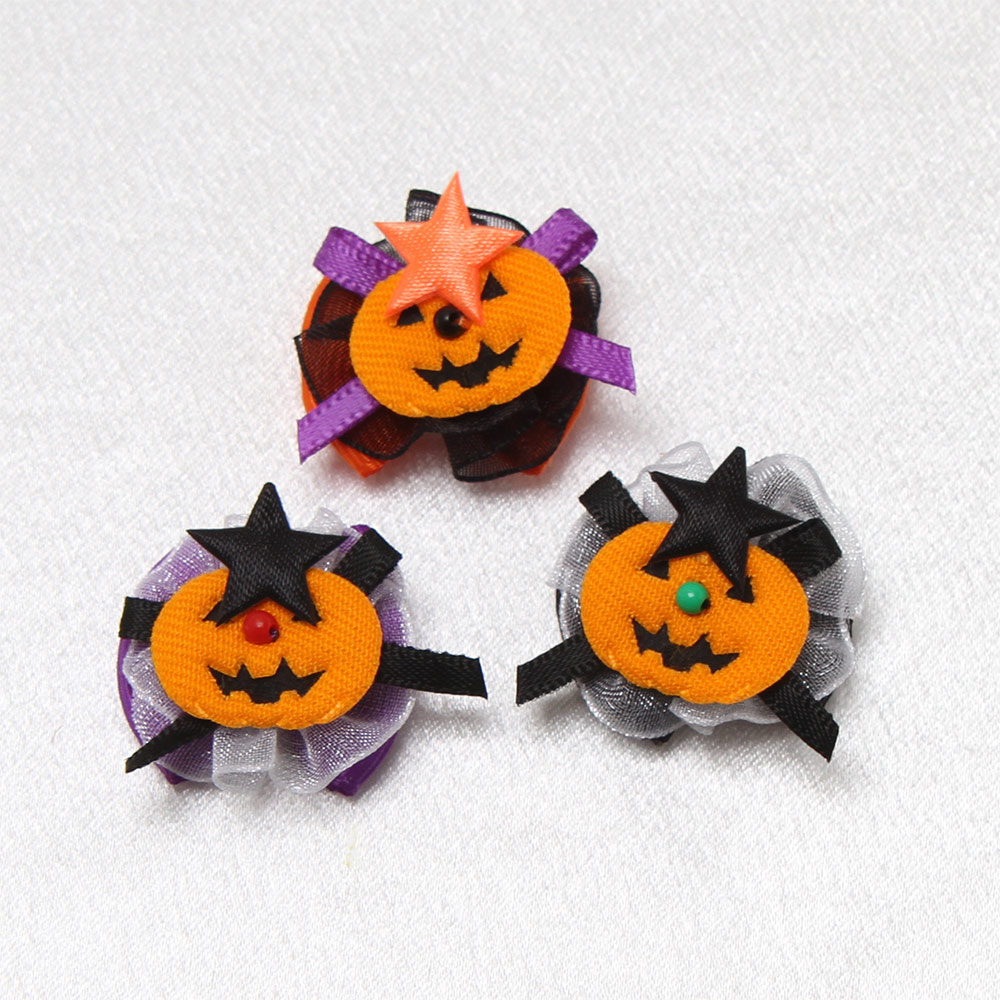 8003 ハロウィンリボン - ペットリボン 犬のリボン ペットアクセサリー 